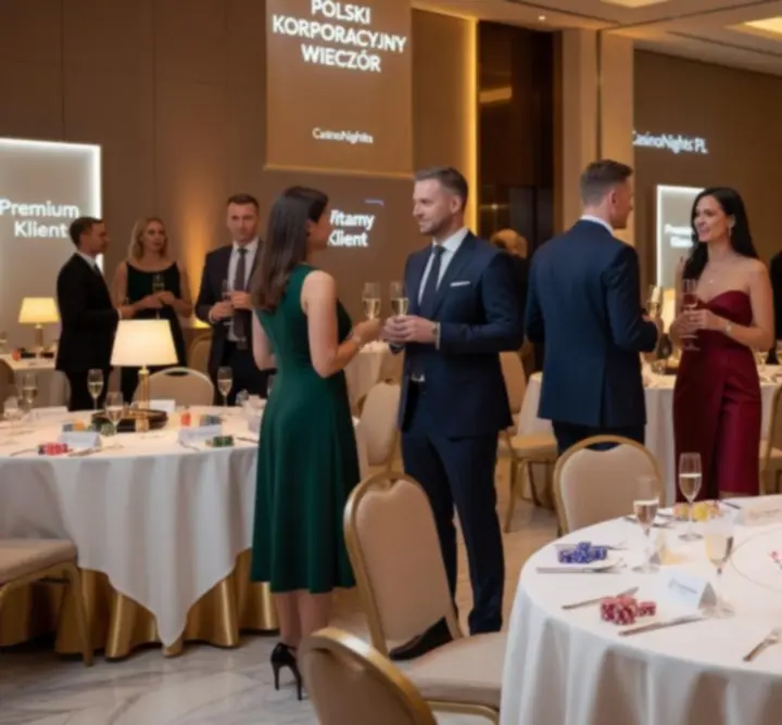 Wieczór firmowy z elegancką strefą gier stołowych