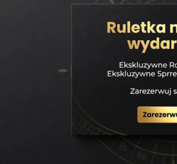 Elegancka karta zaproszenia na wieczór z ruletką eventową